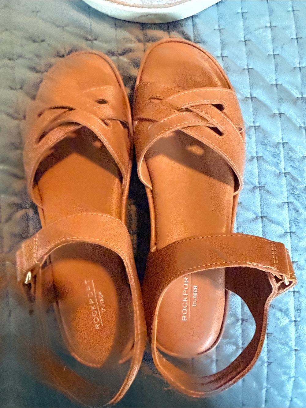 Rockport Tan Leather Strappy Women's Sandals